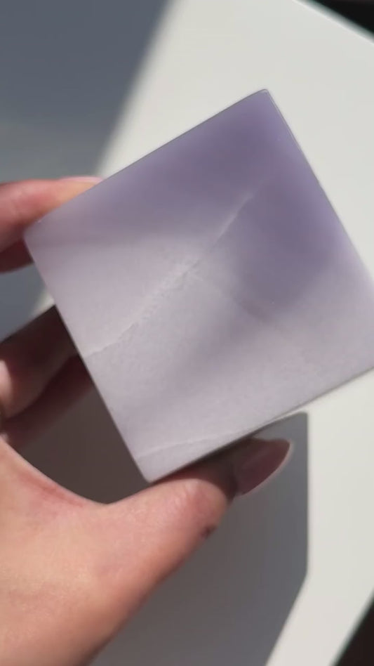 Lavender Ytrium Fluorite Cube L #7