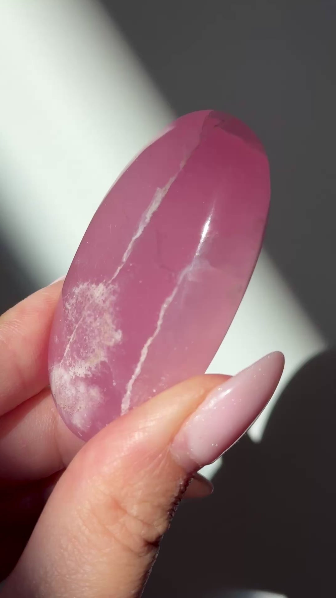 pink aragonite palm