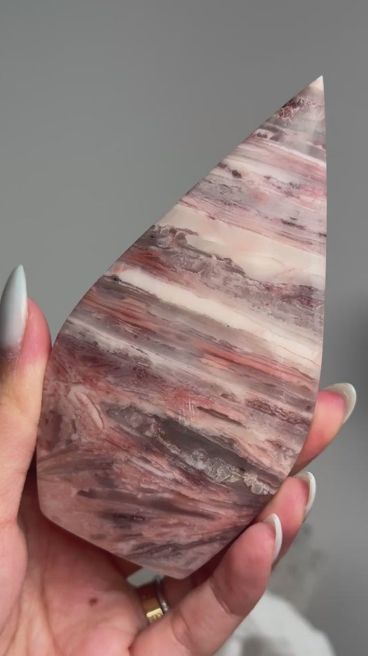 Pink Banded Onyx Flame #7