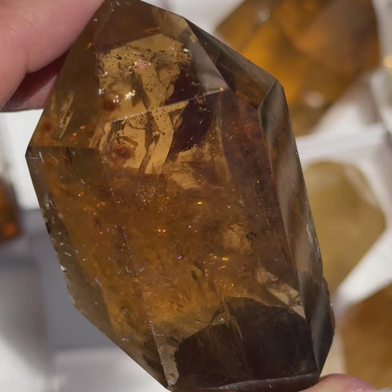 semi polished brazilian citrine freeform