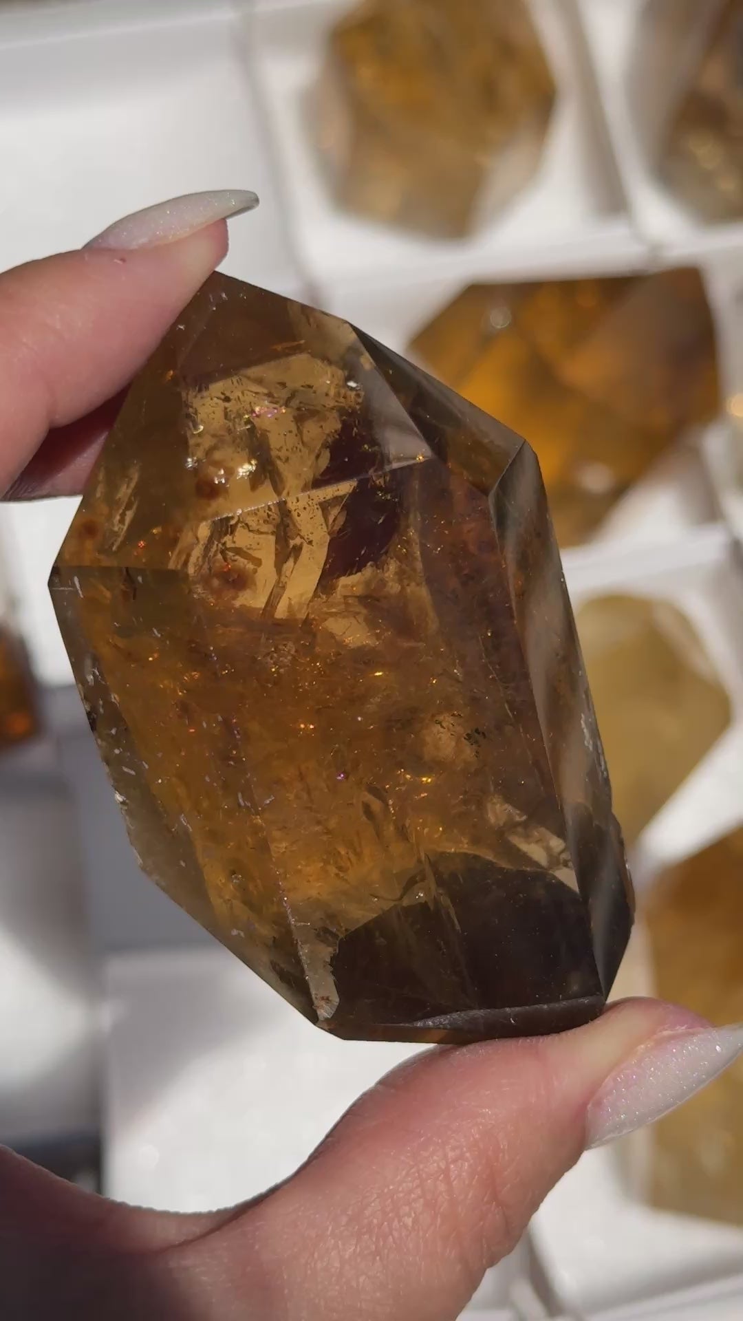 semi polished brazilian citrine freeform