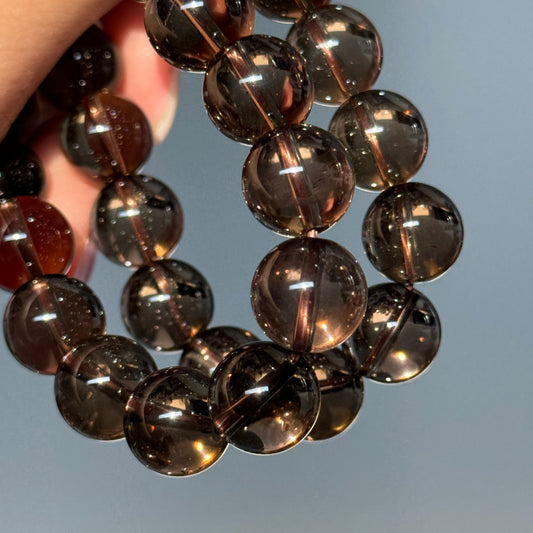 HQ Smoky Quartz Bracelets (various bead sizes)